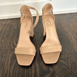 SAM EDELMAN ‘Daniella’ Block Heel Leather Ankle Strap Sandals